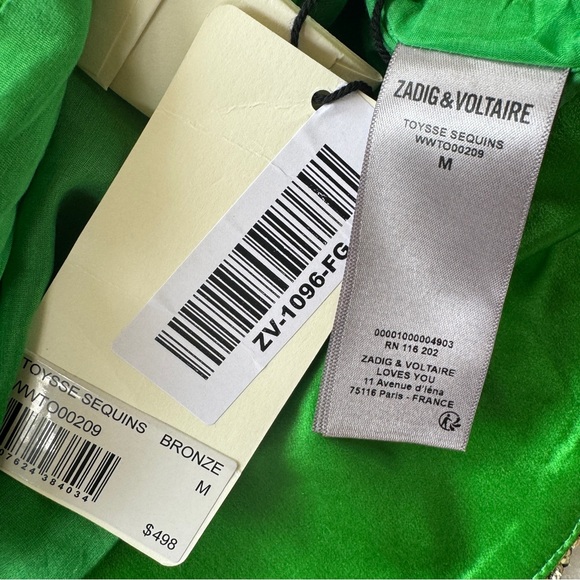 Zadig and Voltaire Toysse Sequin Top - Picture 8 of 8